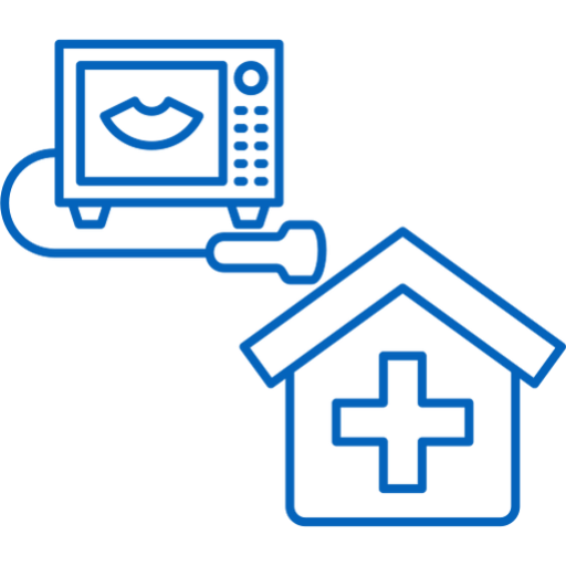 Telemedicine concept with digital consultation and healthcare home icon.